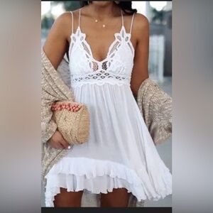 Free People FP ONE  White Lace  adella Dress